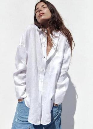 Сорочка оверсайз льон