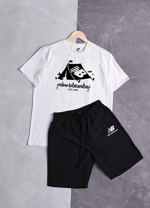 Футболка (білий) шорти нейлон new balance-est 1906