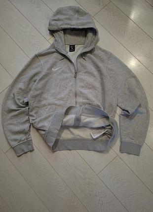 Nike оригинал серое базовое мужское худи l зепка самая толстовка спортивная кофта