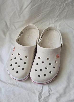 Crocs crocband бежевые