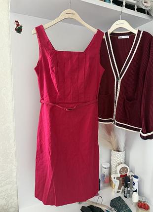 Красивое льняное платье laura ashley