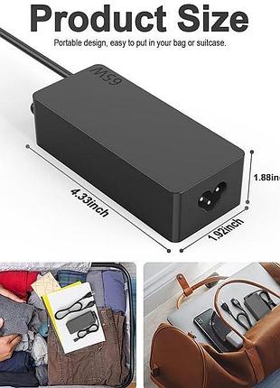 Зарядное устройство для ноутбука lenovo 65 вт usb c; совместимо с lenovo thinkpad t480s t580s t490 e480 e580 chromebook c330 s330