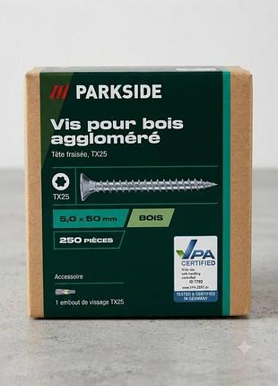 Шурупы для дсп parkside tx25 5,0x50 мм 250 шт parkside