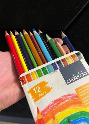 Кольорові олівці jumbo тригранні, 12 шт crelando