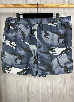 Adidas dark blue camo primegreen шорти камуфляжні з красивим дизайном розмір xxl