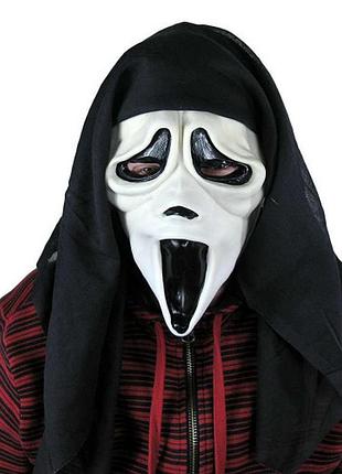 Маска гумова на halloween крик 30 см 1kmr-0516