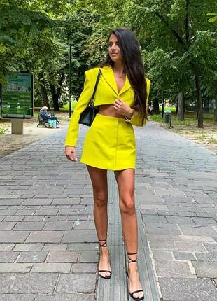 Платье жакет пиджак блейзер лимоне зара zara s топ юбка набор
