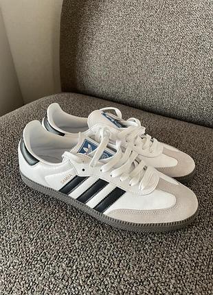 Оригінал! кросівки adidas samba og white black (b75806) — стан нових