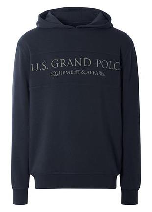 Худи двунитка для мужчины livergy u.s. grand polo 503971 m темно-синий