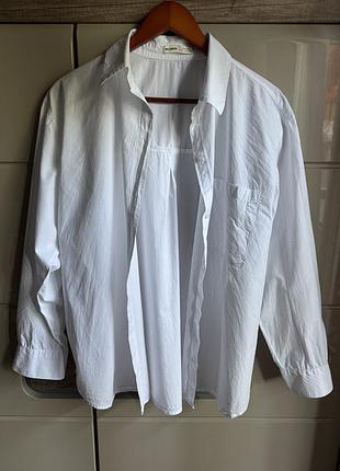 Коттоновая тоненькая рубашка pull &amp; bear