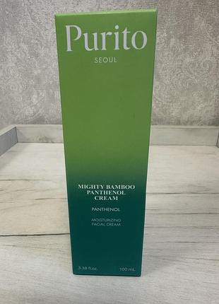 Бар'єрний крем з екстрактом бамбуку та пантенолом purito seoul mighty bamboo panthenol cream 100 мл