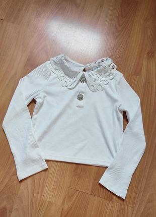 Белая блуза river island в рубчик