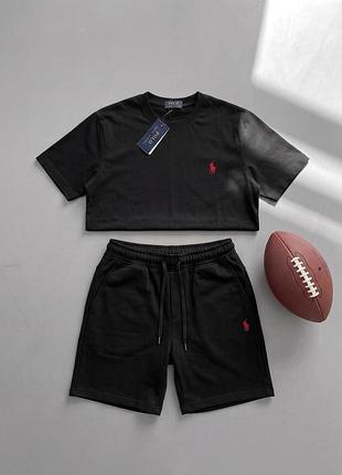 Футболки(чорний)+шорти (чорний) турція polo ralph lauren standart
