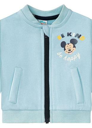 Толстовка двунитка для хлопчика disney mickey mouse 370493 062-68 см (2-6 міс.) блакитний