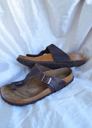 В'єтнамки birkenstock gizeh  натуральна шкіра oiled leather розмір 38 услітка 24,5 см regular fit