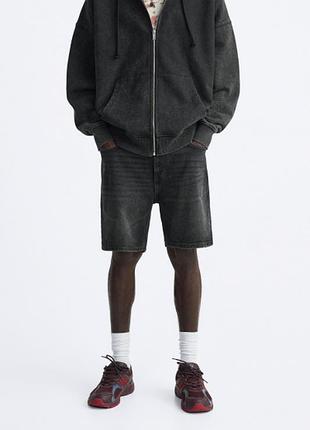 Шорты zara джинсовые 1538/462 charcoal