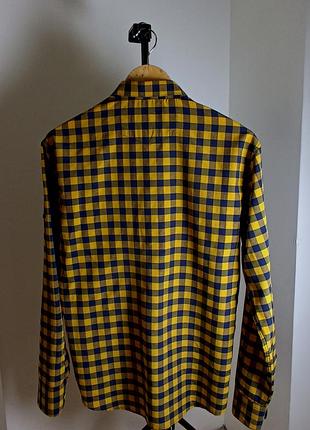 Чоловіча приталена сорочка в клітинку la'pescara (slim fit, розмір m)