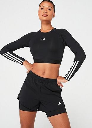 Класний спортивний кофта рашгард кроп топ adidas оригінал