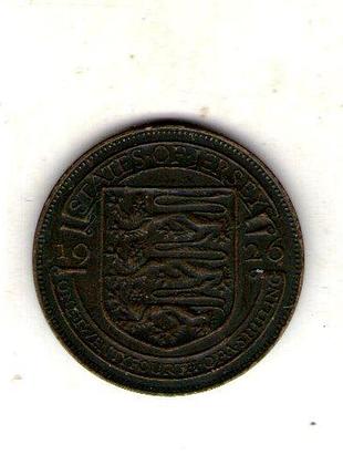 Джерси георг v 1/24 system, 1926 год бронза, 5.6g, ø 25.55mm no3787