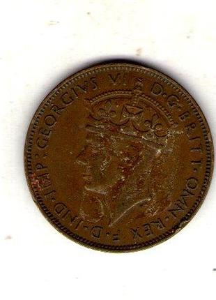 Джерси георг vi 1/24 system, 1937 год бронза, 5.6g, ø 25.55mm no3951