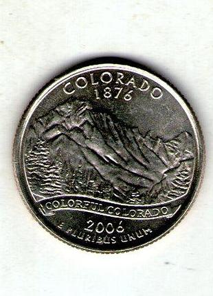 Сша 1⁄4 долара, 2006 квотер штату колорадо no560