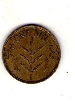 Британская палестина ø британский мандат 1 мил, 1942 год бронза, 3.23g, ø 21mm no3723