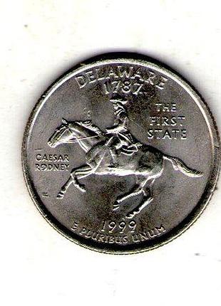 Сша 1⁄4 долара, 1999 квотер штату дельвер no395