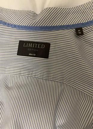 Мужская рубашка в полоску mark&spencer 8