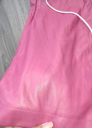 Кожаные брюки primark 4