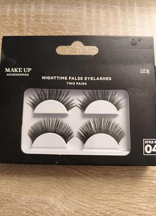 Накладні вії make up accessories nighttime false eyelashes two pairs