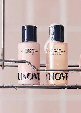 Travel набір ароматизованих зволожувальних засобів для тіла unove rosy aura glow body — гель для душу 50ml і лосьйон для тіла 50ml