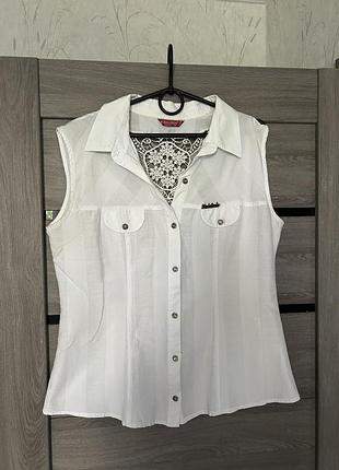 Женская белая блузка moda linda