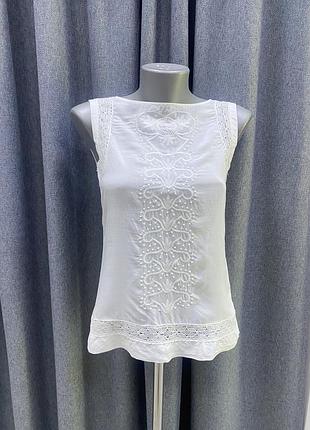 Віскозна блуза  з вишивкою h&m xs