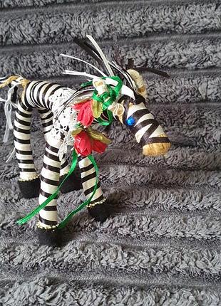 Интерьерная игрушка зебра 5
