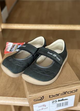 Туфлі bar3foot mary jane 25 розмір 15.5 см на ніжку 15 см шкіряні barefoot черевики на широку ніжку