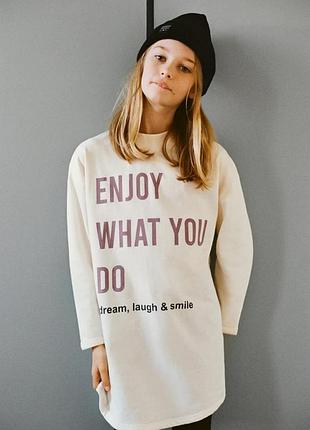 Подовжений реглан туніка для дівчинки zara 269726