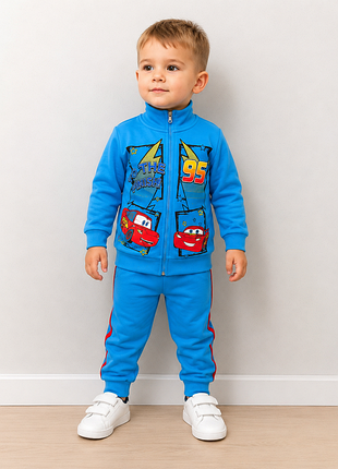 Утеплений дитячий спортивний костюм disney cars (блискавка макквін), atabay, р 92 см