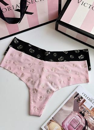 Набір безшовних трусиків стрінг victoria’s secret