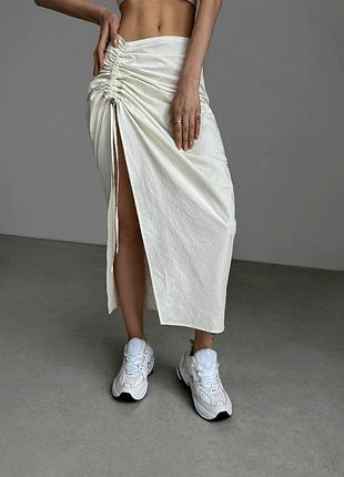 Красива спідниця bershka льон-котон