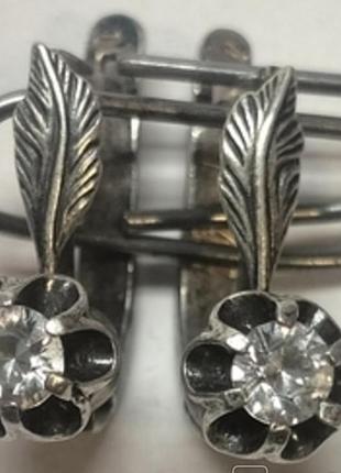 Серьги серебро 925 пробы