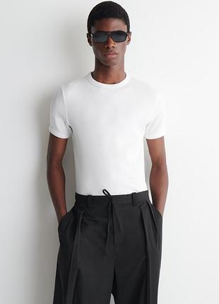 Футболка мужская cos slim ribbed cotton t-shirt / м