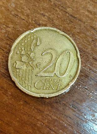 20 euro cent italy 2002 (20 євро центів італія, умберто боччоні)