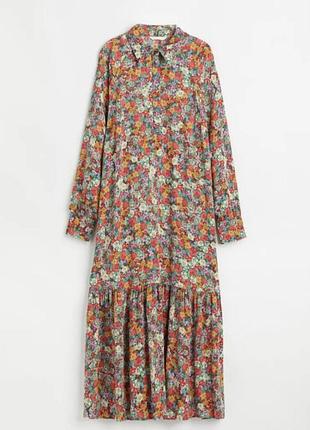 Віскозна сукня в квітковий принт h&m