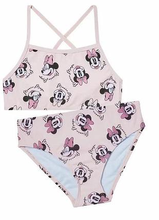 Детский раздельный купальник бикини disney minnie mouse для девочки 122/128 6-8 лет