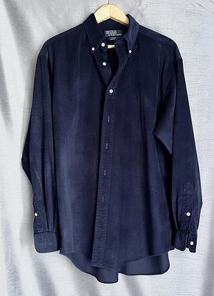 Темно-синя вельветова сорочка polo by ralph lauren