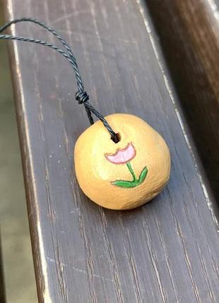 Кулон керамічний ручна робота "тюльпан", квітка