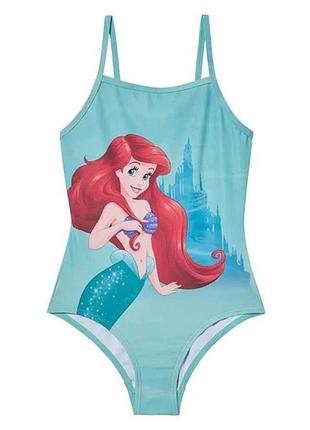 Детский слитный купальник disney princess ариэль (русалочка), размер 98/104 2-4 года 122-128 (6-8 лет)