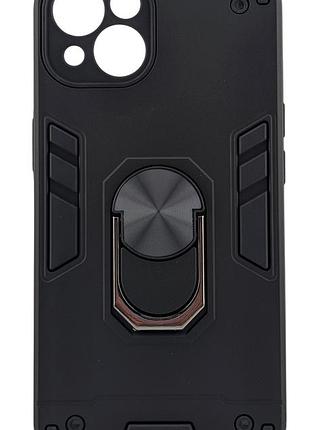 Чохол armored ring для apple iphone 13 протиударний з підставкою кільце чорний