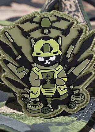 🐱 тактична 3d пвх нашивка “war cat” | нова