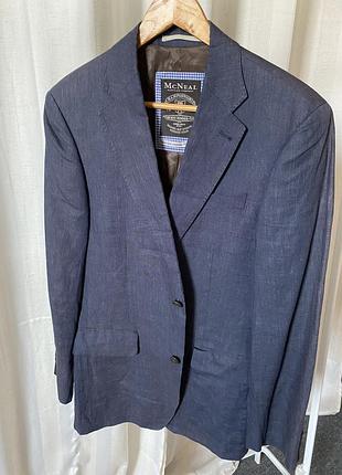 Mcneal мужской льняной летний пиджак лен smart casual